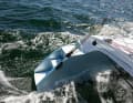 The underwater hull of the floats is flat and ensures good water drainage.