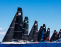 The impressive TP52 fleet at take-off.