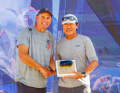 Doug DeVos and "Sled" owner and helmsman Takashi Okura were able to congratulate each other in Porto Cervo: The DeVos team won the season championship, the Okura crew won the final event in Porto Cervo.