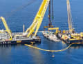 The crane ship "Hebo Lift 10" lifted "Bayesian" slowly and steadily from a depth of 50 metres. | DANILO ARNONE