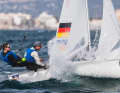 Als Vierte waren Simon Diesch und Anna Markfort die mit Abstand beste deutsche Crew bei der 470er-Mixed-WM vor Mallorca