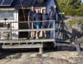 Die Linie lag zwischen Sandhamn und Skanskobb, wo Helfer des veranstaltenden Königlich Schwedischen Yachtclubs (KSSS) warteten.