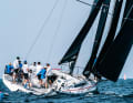 Le "Dixi" 5 du Danemark sous trois voiles d'avant.