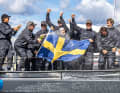 The RAN team celebrates its victory as the new ORC World Champion in Class A.