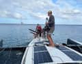 Mast der "Black Martin" wird in Position gebracht