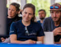Seine neue Co-Skipperin Amélie Grassi hat gerade an der Seite von Paul Meilhat mit Team Biotherm das Ocean Race Europe gewonnen, will jetzt im Globe40 ihre Südmeer-Erfahrung ausbauen.