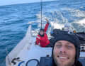 Ian Lipinski und Amélie Grassis Bilder von Bord zeigen die Mixed-Crew im Kampf um den Etappensieg meist fröhlich.