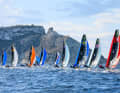 La flotte de 49 au large de la Sardaigne.