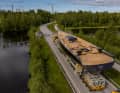 De bois en bois. "Zemi" traverse la forêt de bouleaux finlandaise pendant les deux heures de navigation jusqu'au quai Baltic de Jakobstad. Le teck recouvre le pont, la superstructure, le tablier et tout le cockpit.