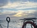 The view of the horizon from the stern, as experienced by Burke and Fink.