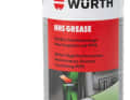 Lubricating grease with high creeping properties, e.g. for the suspension