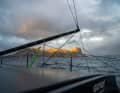 View of the coast from on board the "Guyot"