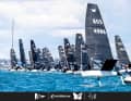 Starting signal: The foiling moths shoot across the line at the World Championships