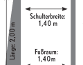 Sofa berth with widening (example: Dufour 36)