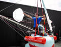Bedwell uses the drift anchor to protect the boat from too much drift in unfavourable winds