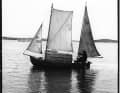 Une caisse en bois sur un bateau à rames - le premier bateau d'Yrvind, avec lequel il a navigué autour de la mer Baltique en 1962