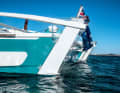 Hinges instead of straps: the rudder suspension is durable and can also be replaced quickly