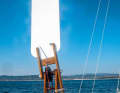 The self-made wind vane is reminiscent of the end-time classic "Waterworld"