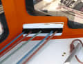 Traps are channelled into the cockpit by brush seals to prevent draughts at doors. This is designed to keep water out