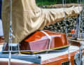 Heavy equipment such as dinghies or life rafts must always be well secured