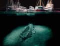 1959: The galleon was lifted piece by piece with two pontoons