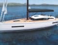 Striking appearance. The cabin superstructure with deck saloon is quite high, and its flanks are drawn far back as high coamings. The foredeck, on the other hand, remains completely uncovered