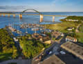 Le site de l'ancien chantier naval de Beelitz se trouve sur l'ancien port du ferry qui traversait le Fehmarnsund jusqu'à la construction du pont.