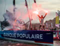 Clarisse Crémer at the finish line in February 2021