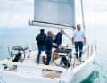 The 9.99 metre long boat is equipped with two steering wheels, but only has one rudder blade
