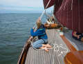 Pupils at the Spiekeroog island boarding school learn sailing and nautical skills on the "Tuitje". After their training, they are allowed to skipper the boat