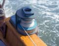 The swords are operated with their own winches. The halyards are made of Dyneema