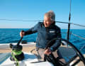 The mainsheet winches are very easy for the helmsman to reach
