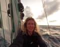 Self-sufficient at sea, she is happy