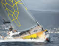 At 5, gusts of 6 Beaufort the Oyster 495 can still carry full sail