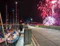 Nur wenige Yachten haben  zum Jah­res­wechsel auf  der Insel fest­gemacht. Ein Feuerwerk gibt es trotzdem