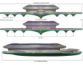 Cross-sections of the "Terayacht"