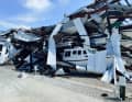 Englewood, FL, (Sept 29, 2022) - Une maison flottante d'Englewood sur la côte de la terre principale de Palm Island est détruite par l'ouragan Ian