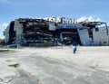 Englewood, FL, (Sept 29, 2022) — An Englewood boathouse on the coast of the mainland by Palm Island is destroyed by Hurricane Ian