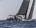 The boat tracks true to the rudder, even in the swell