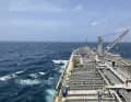 Der Tanker "MS Riviera II" mit Kurs auf den Havaristen