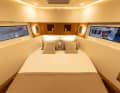 The huge windows make the foredeck appear airy