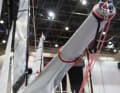 The long bowsprit can be folded up for the harbour or for transport