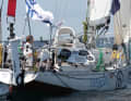 Tapio Lehtinen auf seiner Gaia 36 "Asteria"