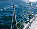 Railing: visual inspection of railing supports, wire and terminals in spring. Cotter pins must be checked several times during the season. Replace wires after 15 years