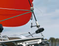 A stable bow roller is a must, with a steep stem it must protrude far. A combination with a gennaker nose is recommended