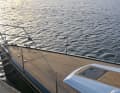 Unobstructed foredeck, flush-mounted hatches