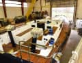 The boat is now being fully equipped and prepared for its first presentation