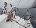 Two steering wheels are unusual for a boat of this orientation and size. Nevertheless, it works well