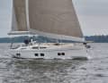 Underway with the large genoa sitting in front of the furling jib