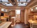 Four deck hatches let plenty of light into the saloon, which is not yet fully equipped